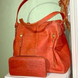 Cork concealed weapon holding purse